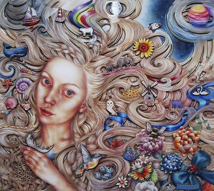 Rapunzel - Edition by artist Kerry Darlington - Wyecliffe Galleries