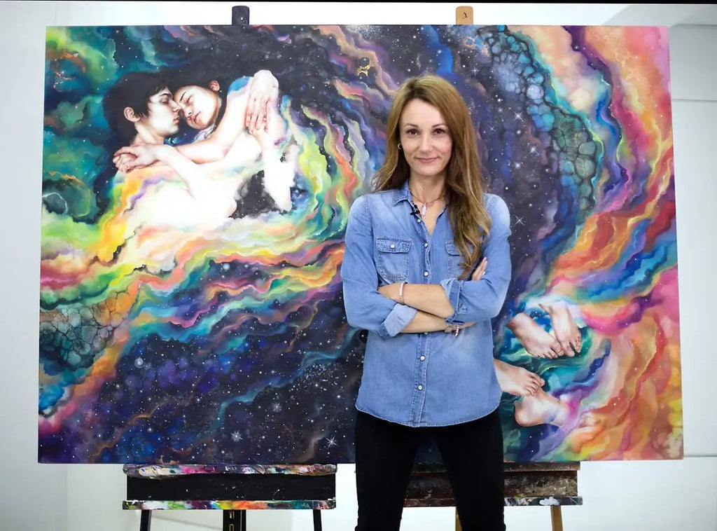 Romeo & Juliet original painting - SOLD by artist Kerry Darlington - Wyecliffe Galleries