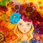 Rosebud - Edition - SOLD by artist Kerry Darlington - Wyecliffe Galleries