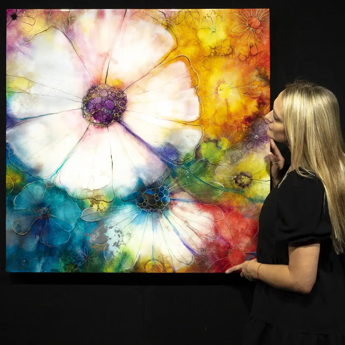 Rosy Air - Original - SOLD by artist Kerry Darlington - Wyecliffe Galleries