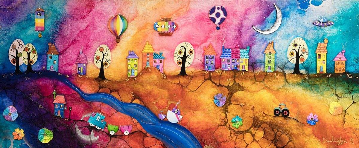 Rosy Avenue - Original - SOLD by artist Kerry Darlington - Wyecliffe Galleries