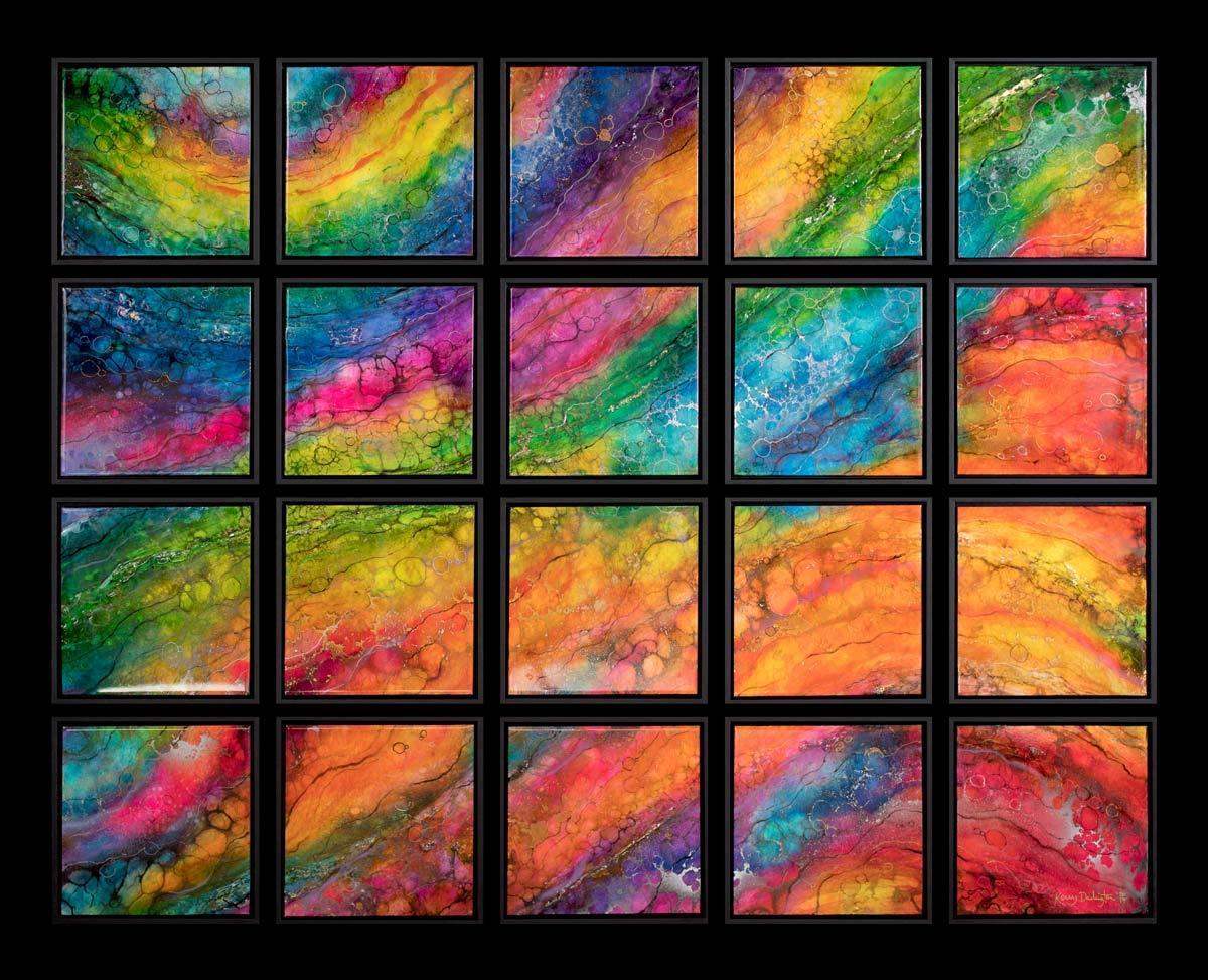 Rubiks - Original - SOLD by artist Kerry Darlington - Wyecliffe Galleries