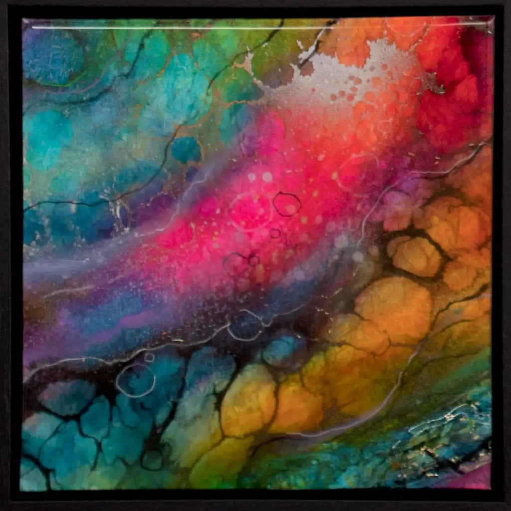 Rubiks - Original - SOLD by artist Kerry Darlington - Wyecliffe Galleries