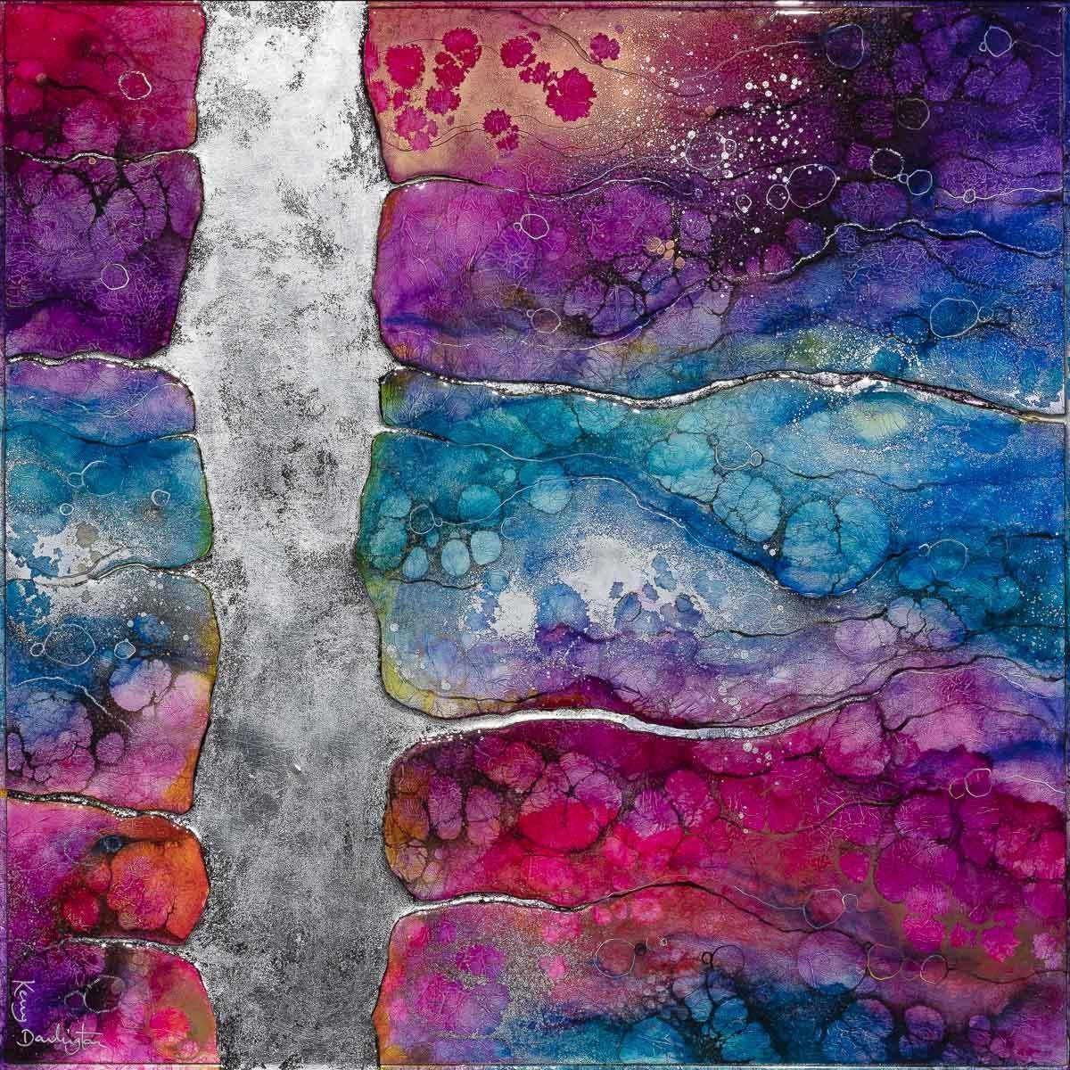 Sapphire - Original - SOLD by artist Kerry Darlington - Wyecliffe Galleries