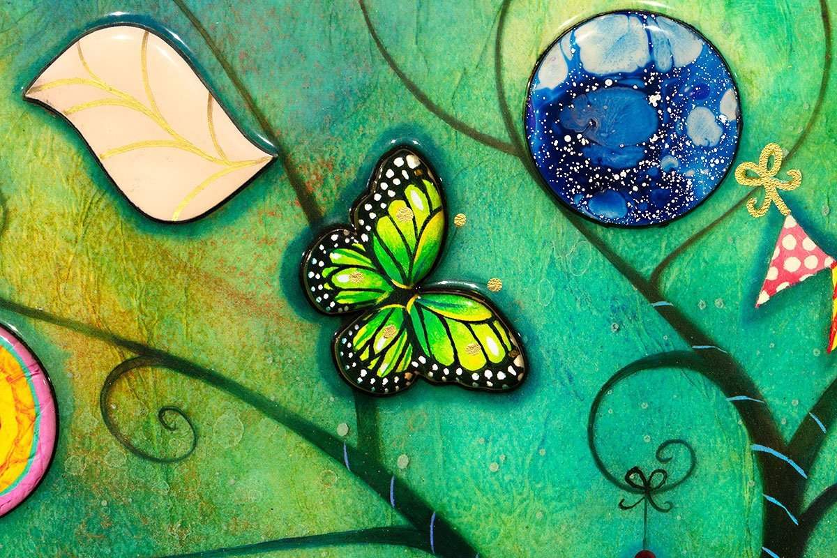 Secret Treehouse - SOLD by artist Kerry Darlington - Wyecliffe Galleries