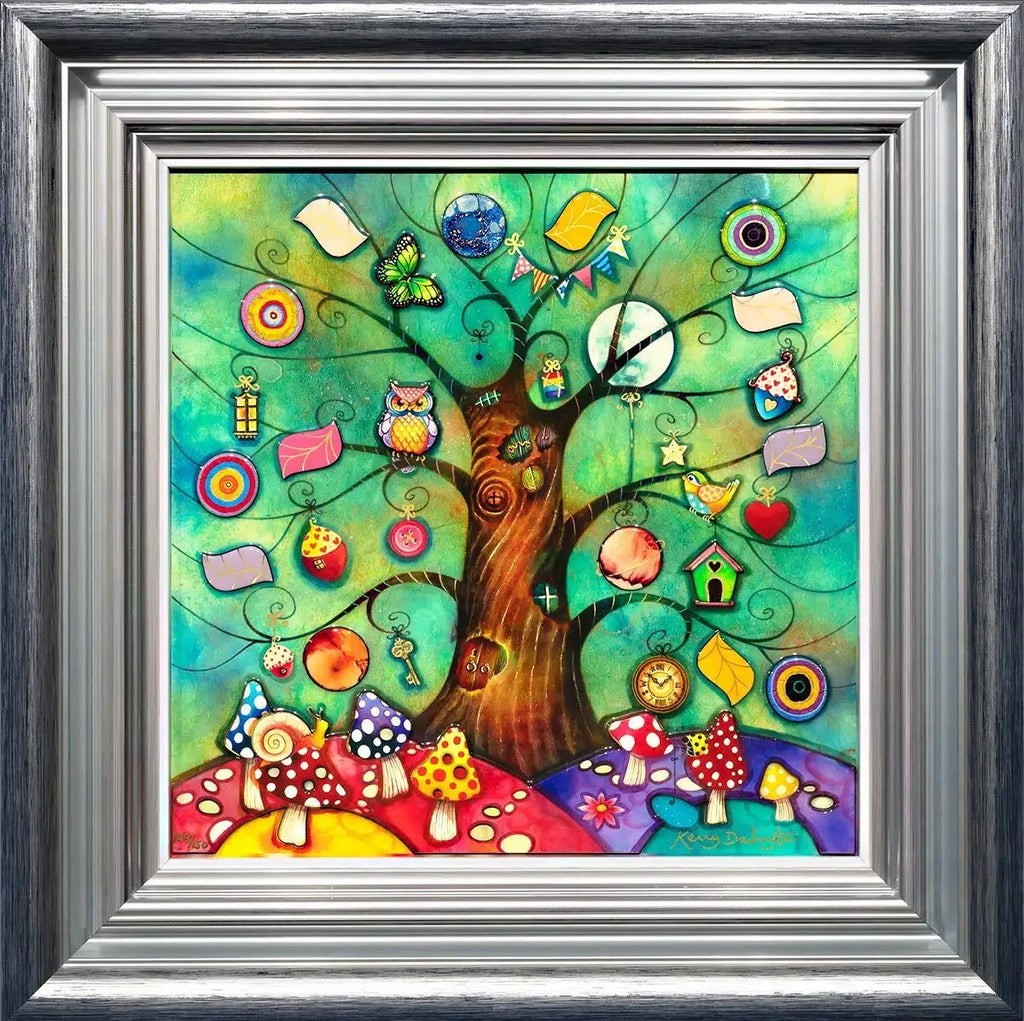 Secret Treehouse - SOLD by artist Kerry Darlington - Wyecliffe Galleries