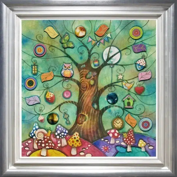 Secret Treehouse - Original SOLD by artist Kerry Darlington - Wyecliffe Galleries