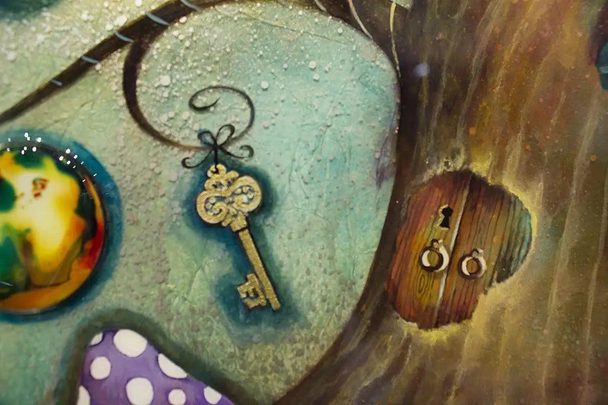 Secret Treehouse - Original SOLD by artist Kerry Darlington - Wyecliffe Galleries