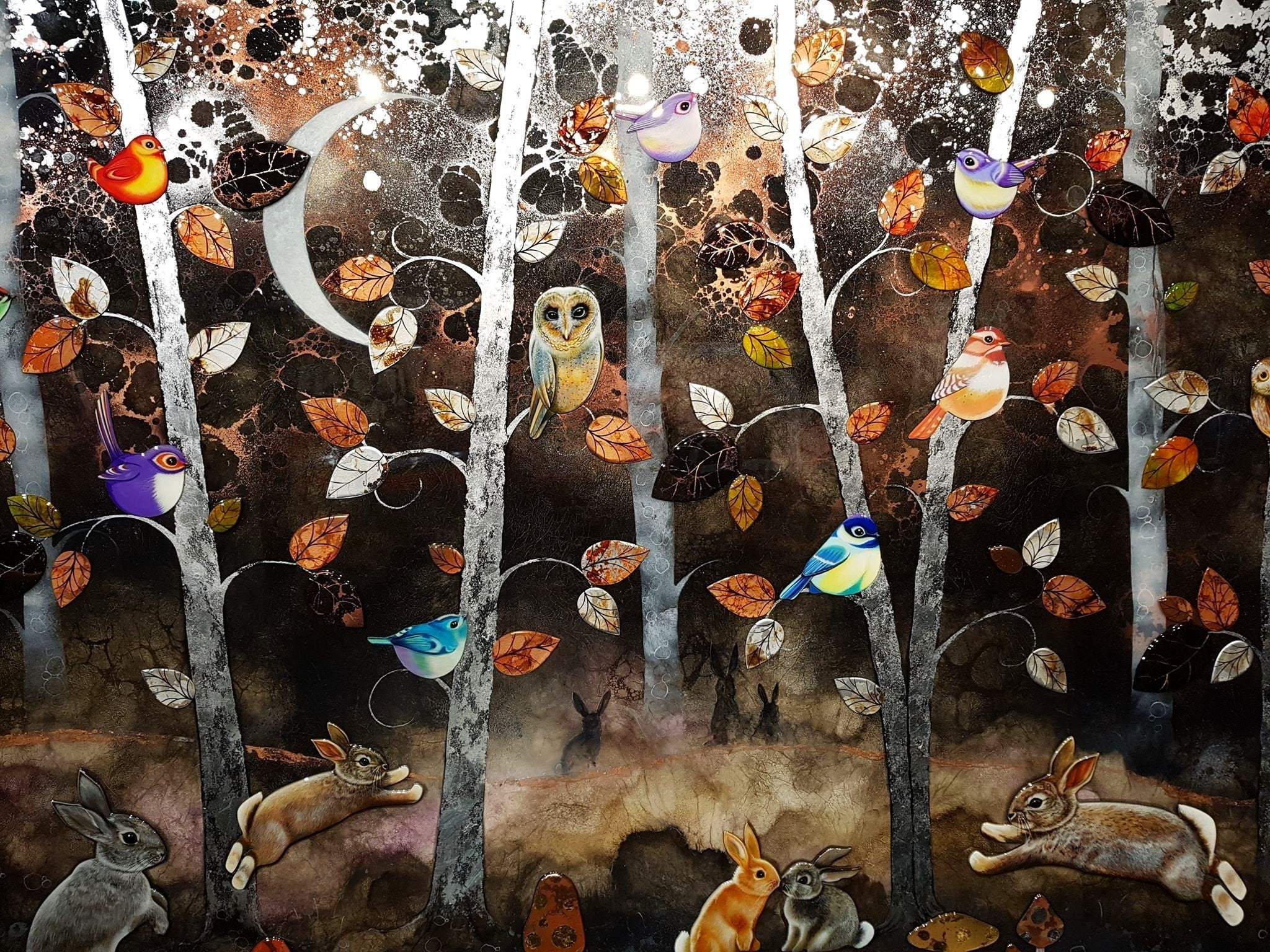 Bright Eyes - Original - SOLD by artist Kerry Darlington - Wyecliffe Galleries