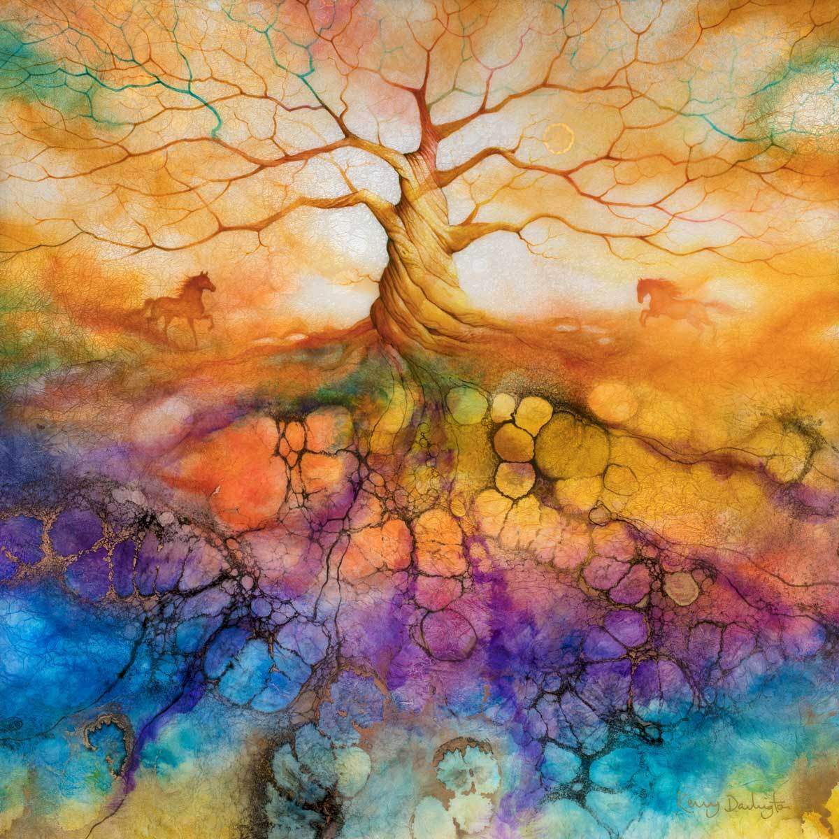 Siddhi - Original - SOLD by artist Kerry Darlington - Wyecliffe Galleries