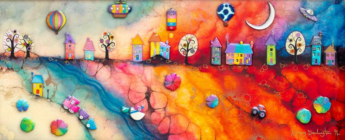 Skylarking - Original SOLD by artist Kerry Darlington - Wyecliffe Galleries