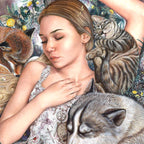 Sleeping Beauty - Original - SOLD by artist Kerry Darlington - Wyecliffe Galleries