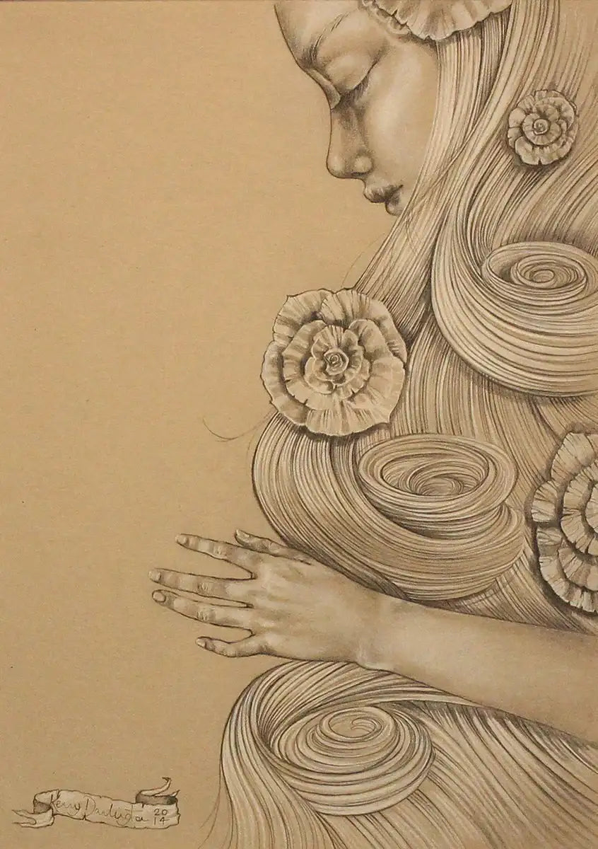 Snow White - ORIGINAL SKETCH - SOLD by artist Kerry Darlington - Wyecliffe Galleries