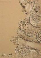 Snow White - ORIGINAL SKETCH - SOLD by artist Kerry Darlington - Wyecliffe Galleries