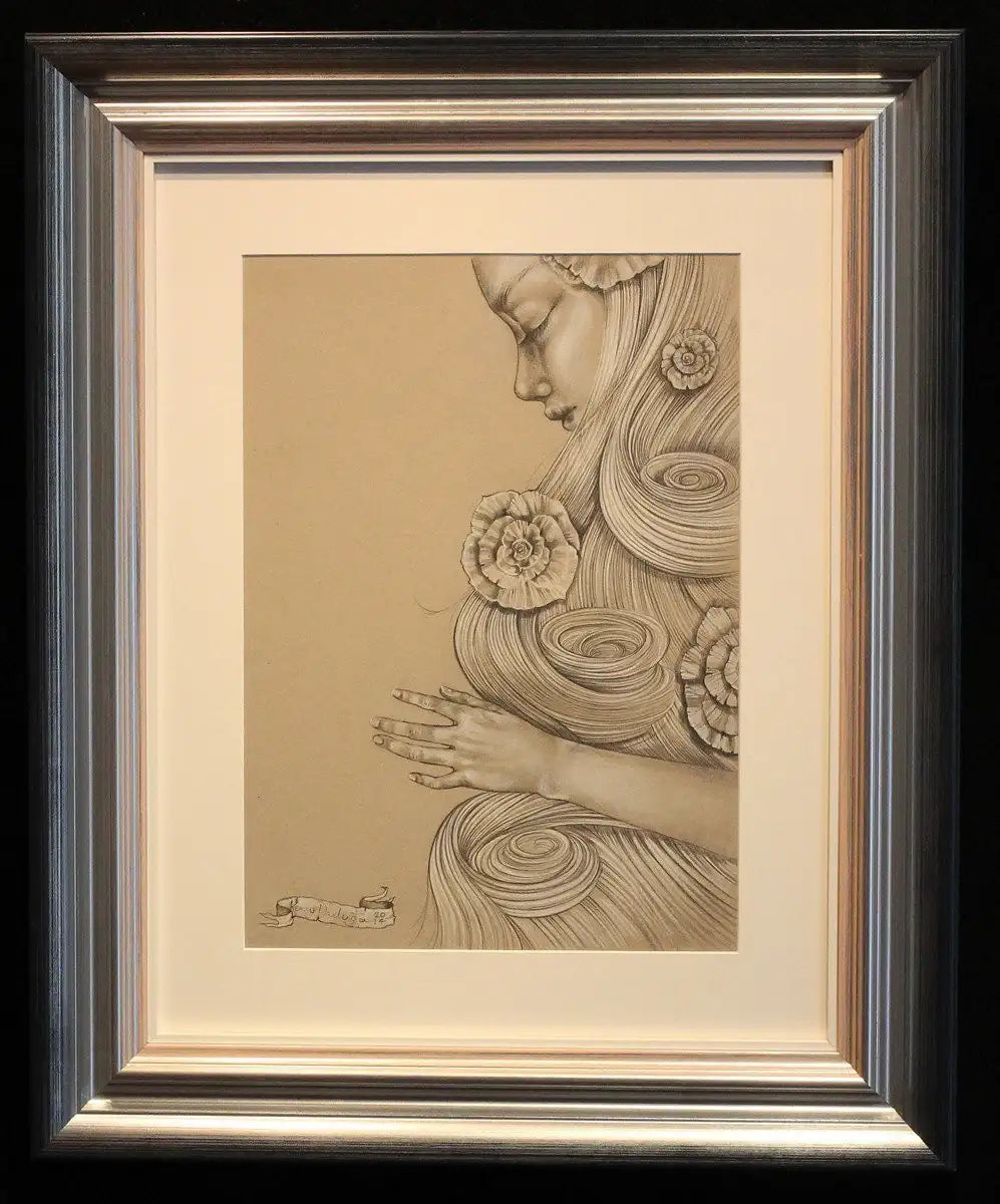 Snow White - ORIGINAL SKETCH - SOLD by artist Kerry Darlington - Wyecliffe Galleries