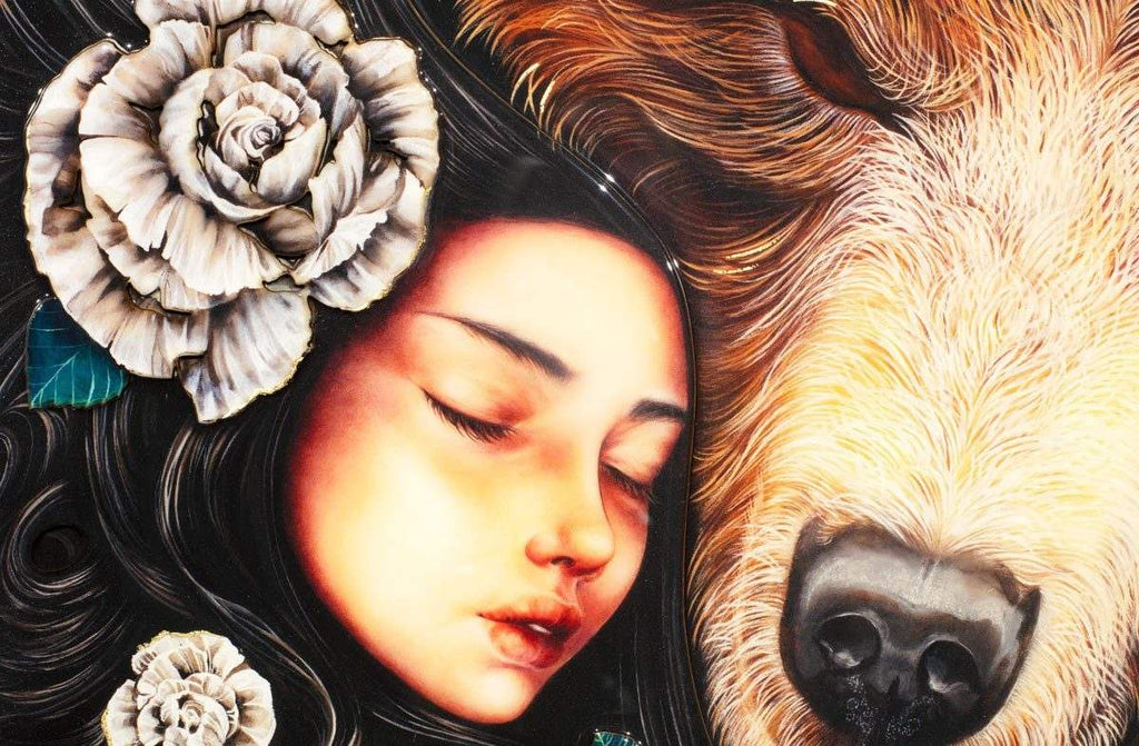 Snow White & Rose Red - Edition SOLD by artist Kerry Darlington - Wyecliffe Galleries