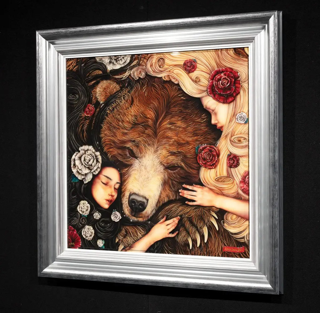 Snow White & Rose Red - Edition SOLD by artist Kerry Darlington - Wyecliffe Galleries