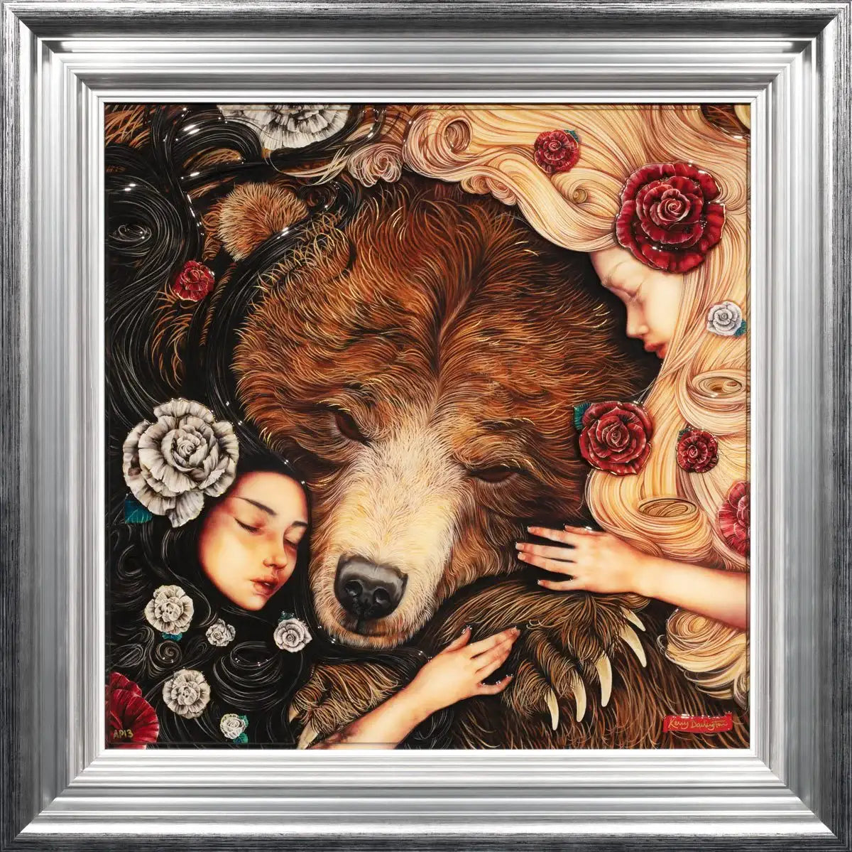 Snow White & Rose Red - Edition SOLD by artist Kerry Darlington - Wyecliffe Galleries