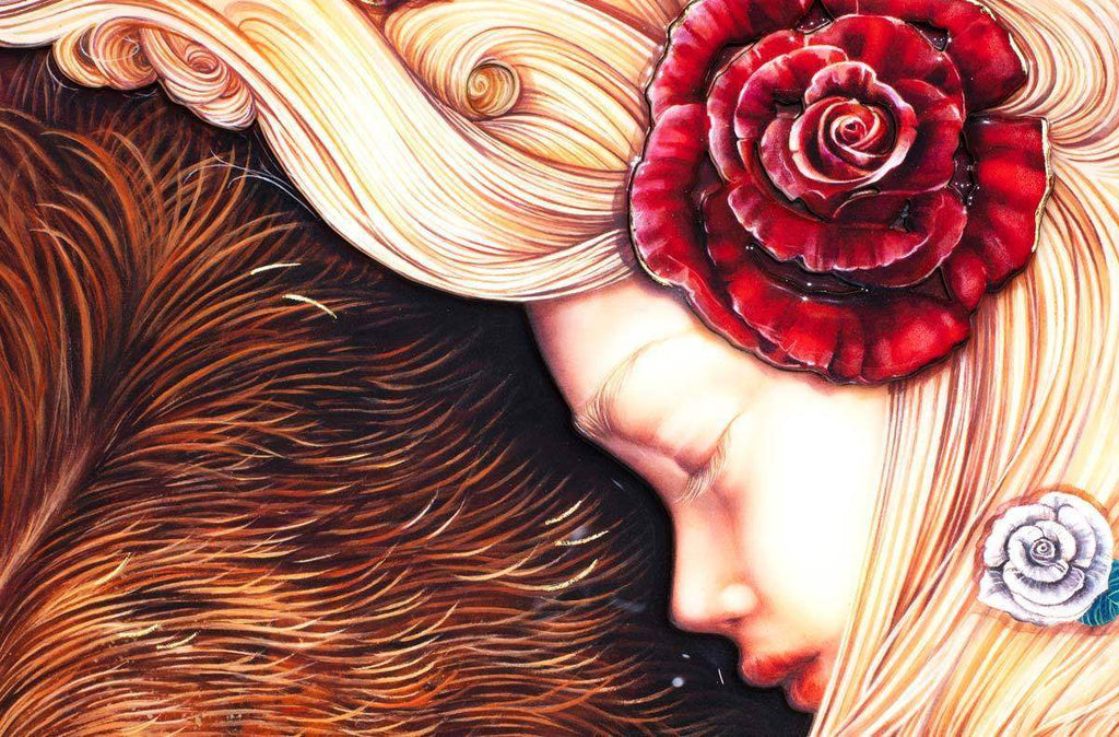Snow White & Rose Red - Edition SOLD by artist Kerry Darlington - Wyecliffe Galleries