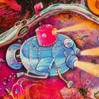 Space Hopping - Edition by artist Kerry Darlington - Wyecliffe Galleries