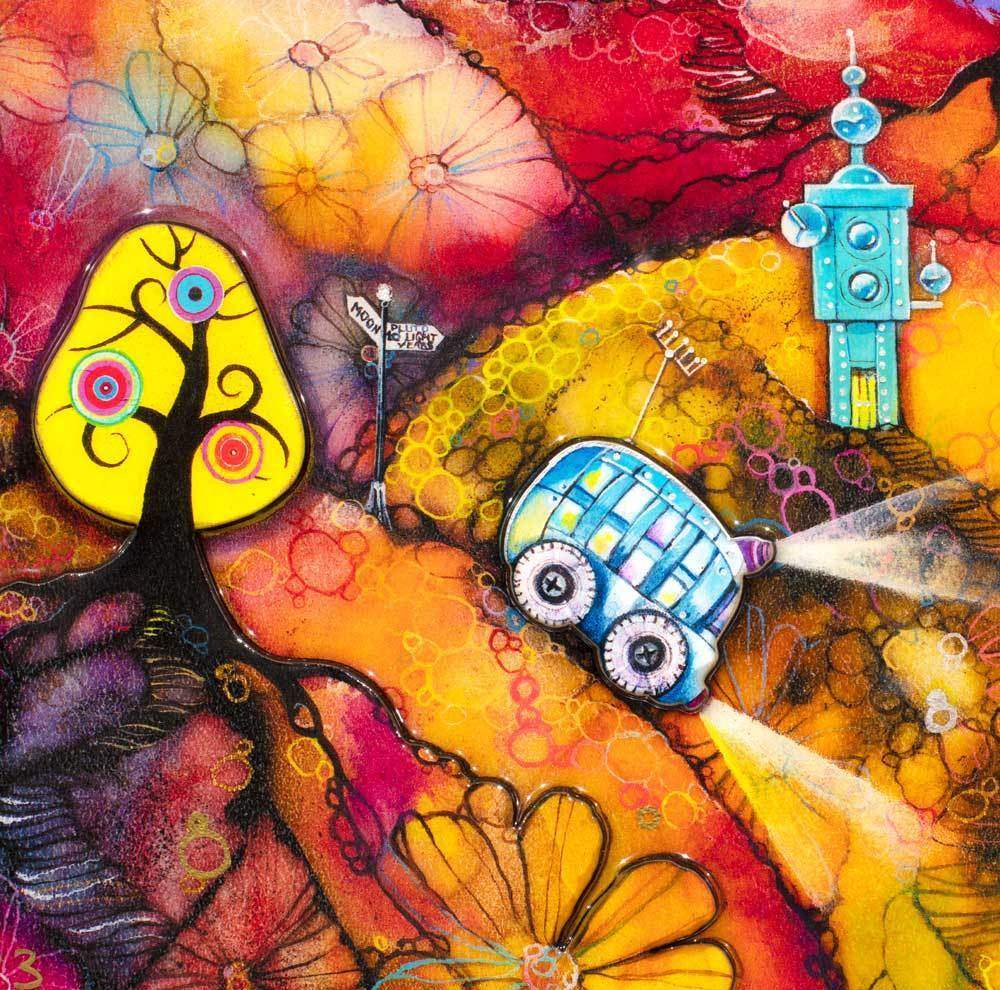 Space Travel - Edition by artist Kerry Darlington - Wyecliffe Galleries