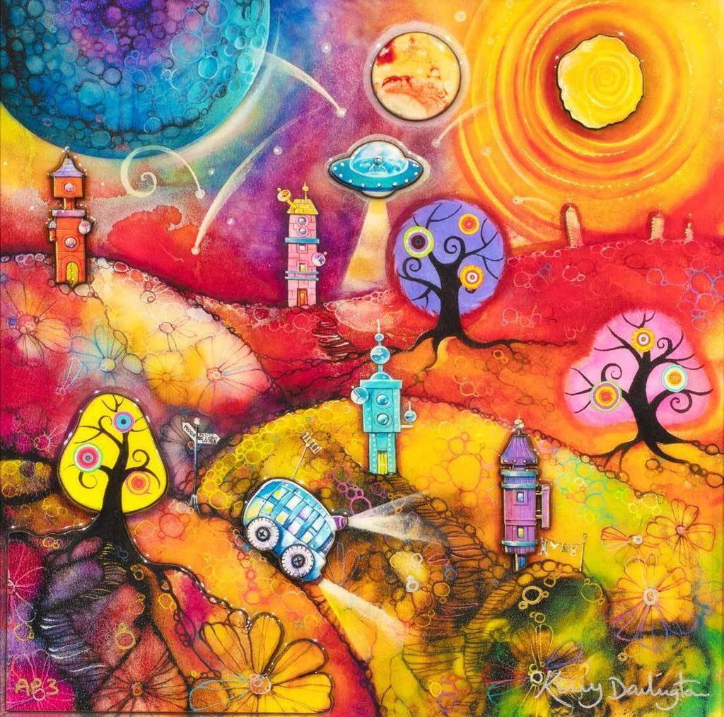 Space Travel - Edition by artist Kerry Darlington - Wyecliffe Galleries
