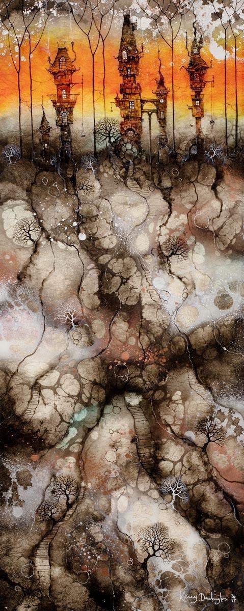 Strangeauld Place - Original by artist Kerry Darlington - Wyecliffe Galleries