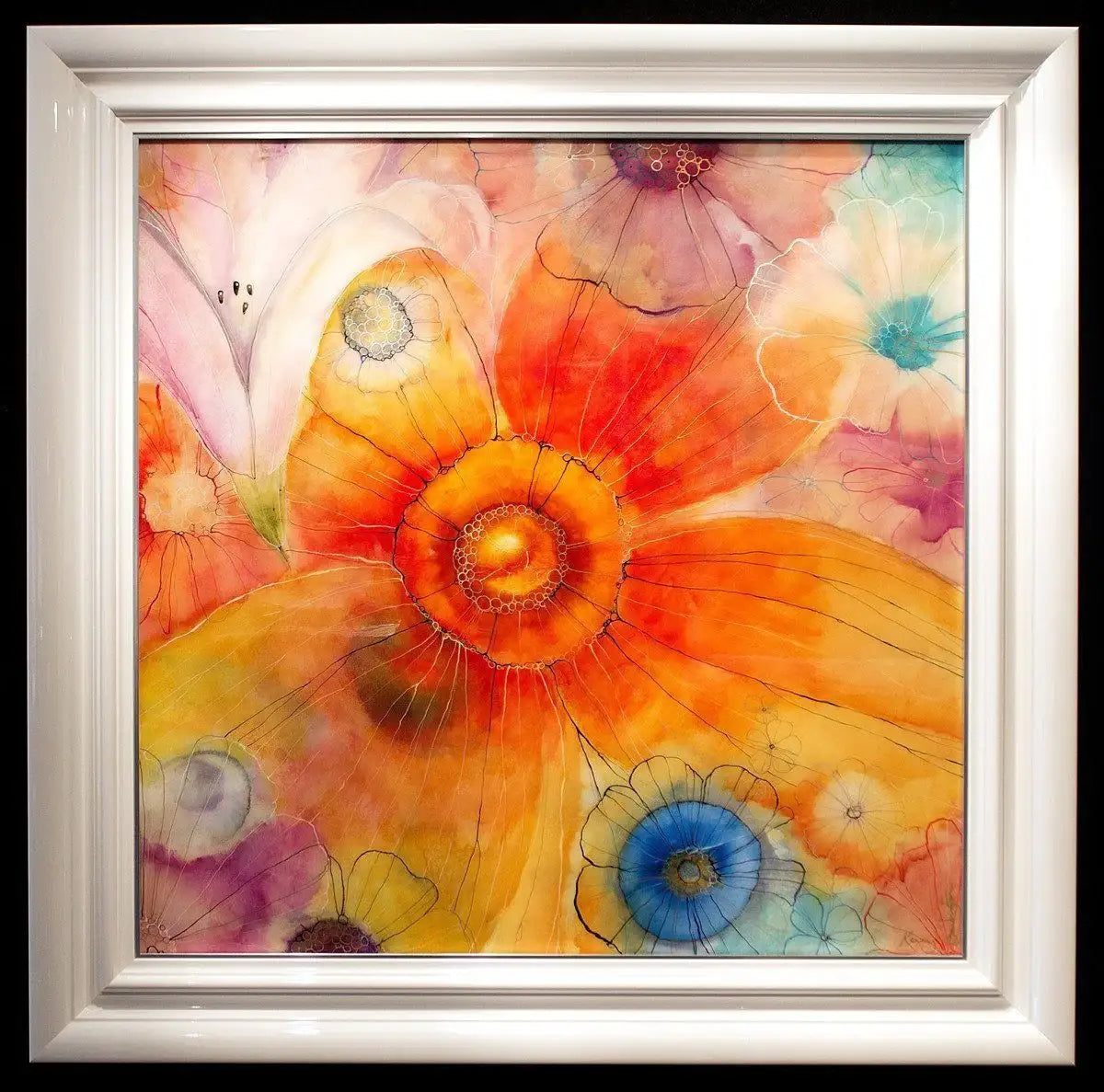 Summer Garden - ORIGINAL - SOLD by artist Kerry Darlington - Wyecliffe Galleries