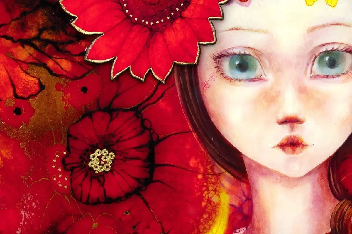 Sunflower - Unique Edition by artist Kerry Darlington - Wyecliffe Galleries
