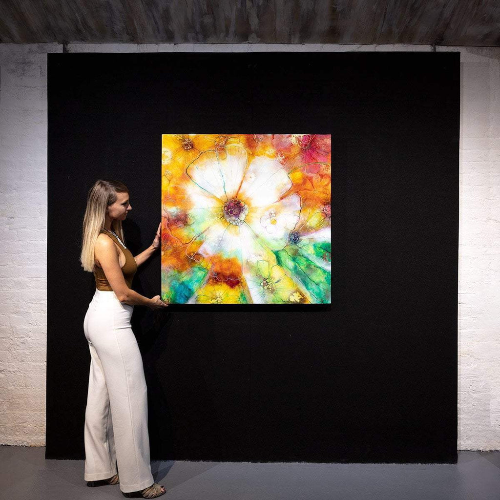 Sunny Flower - Original - SOLD by artist Kerry Darlington - Wyecliffe Galleries