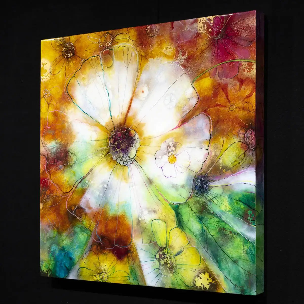 Sunny Flower - Original - SOLD by artist Kerry Darlington - Wyecliffe Galleries