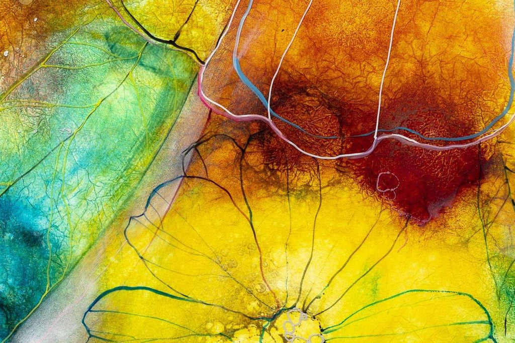 Sunny Flower - Original - SOLD by artist Kerry Darlington - Wyecliffe Galleries