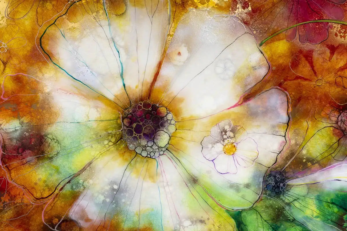 Sunny Flower - Original - SOLD by artist Kerry Darlington - Wyecliffe Galleries