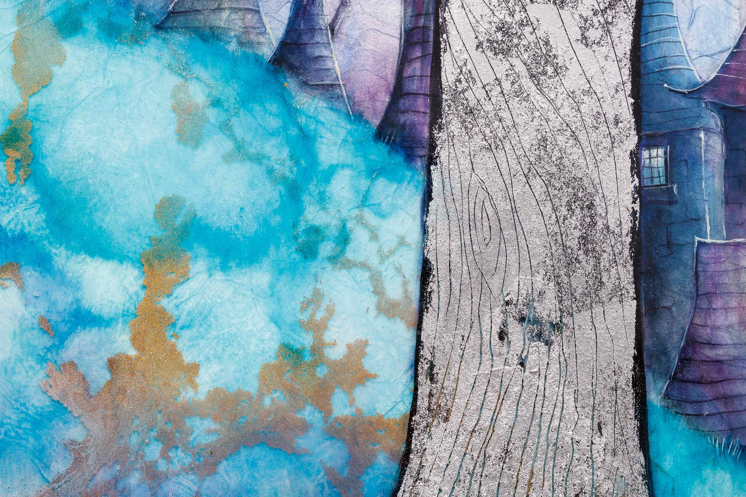 Talking to the Moon - Original - SOLD by artist Kerry Darlington - Wyecliffe Galleries