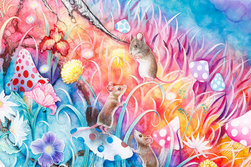 Talking to the Moon - Original - SOLD by artist Kerry Darlington - Wyecliffe Galleries