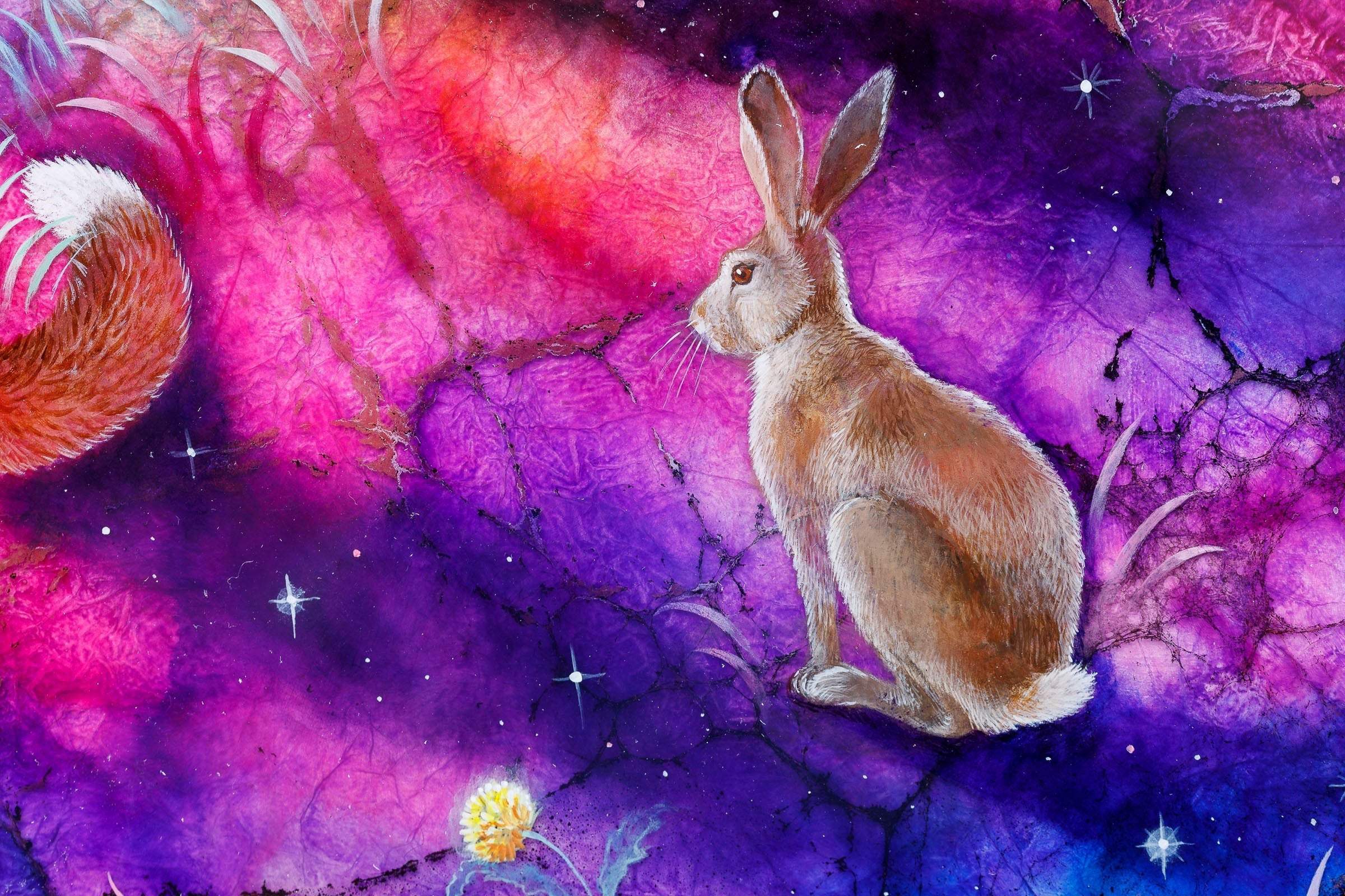 Talking to the Moon - Original - SOLD by artist Kerry Darlington - Wyecliffe Galleries