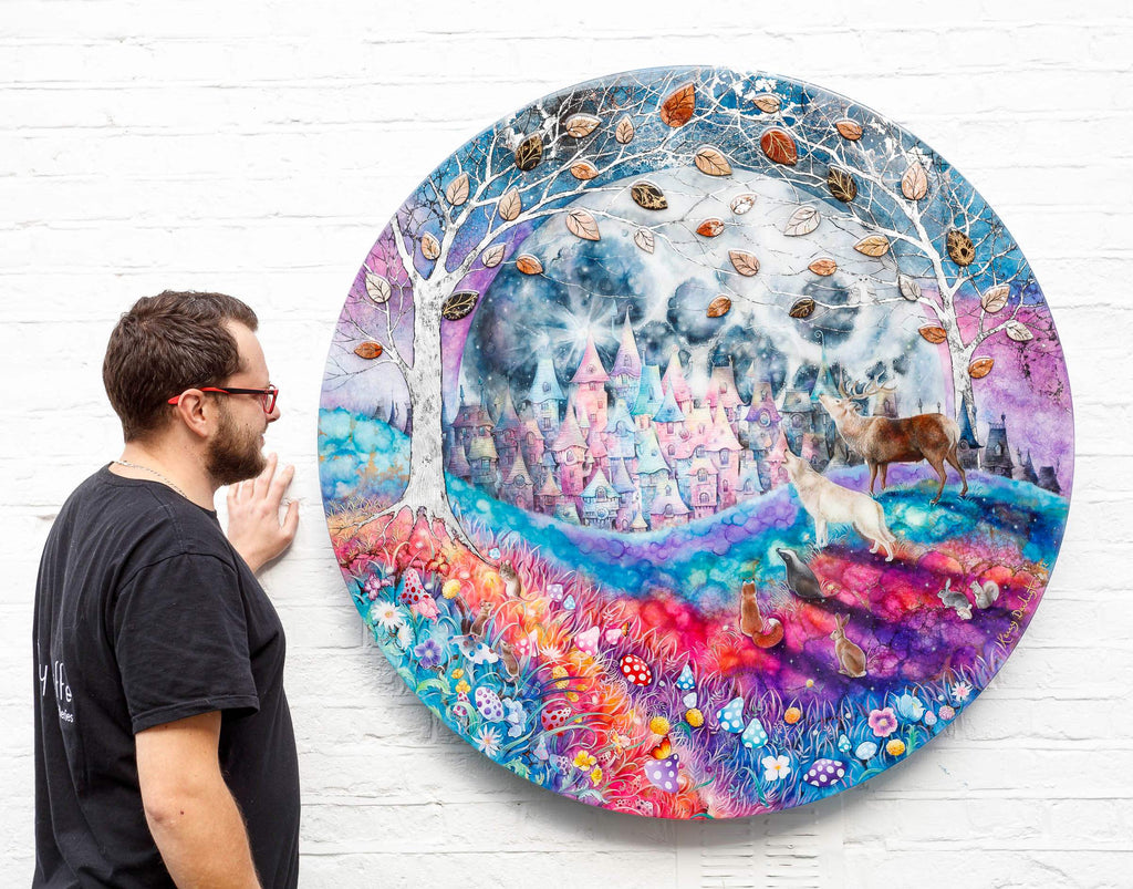 Talking to the Moon - Original - SOLD by artist Kerry Darlington - Wyecliffe Galleries