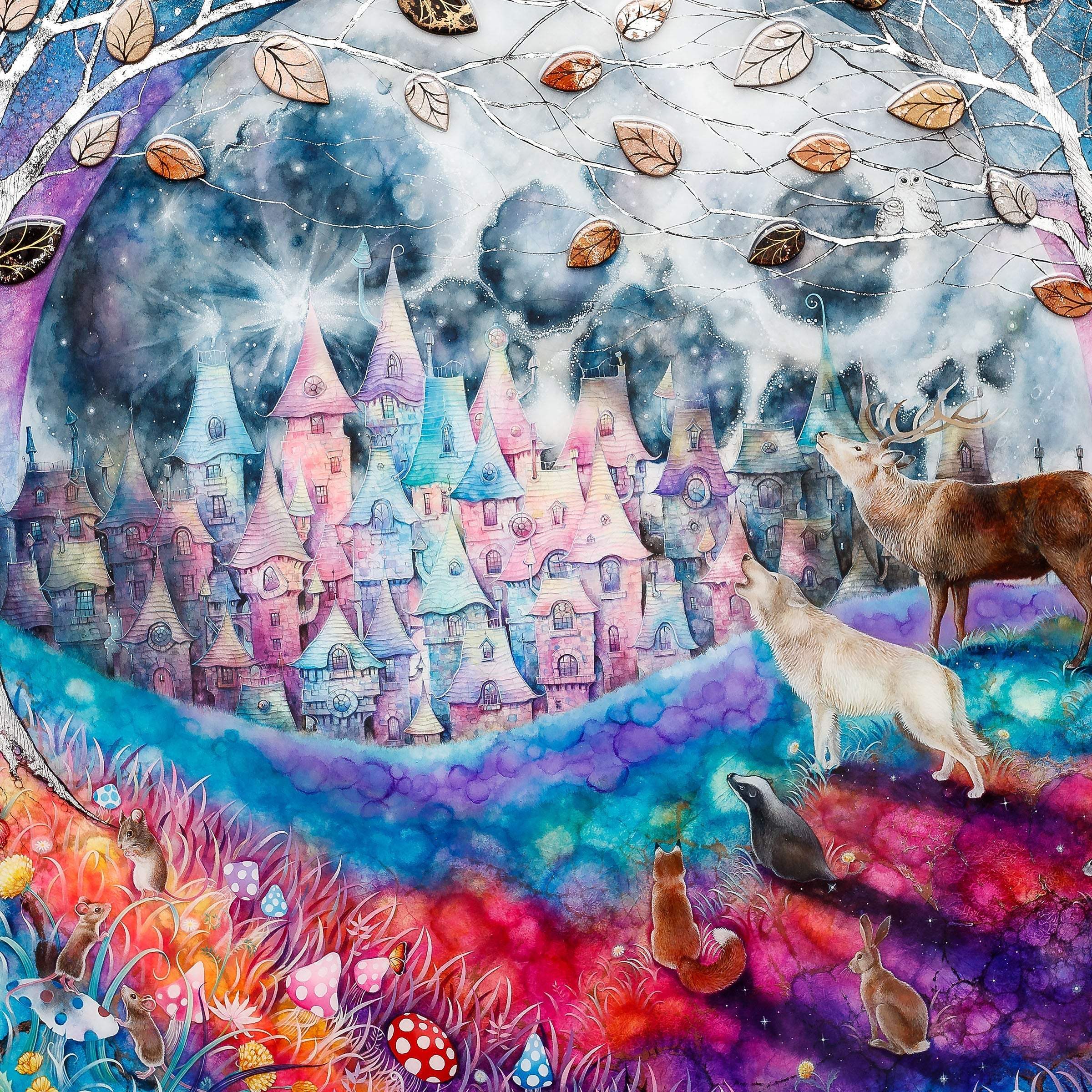 Talking to the Moon - Original - SOLD by artist Kerry Darlington - Wyecliffe Galleries