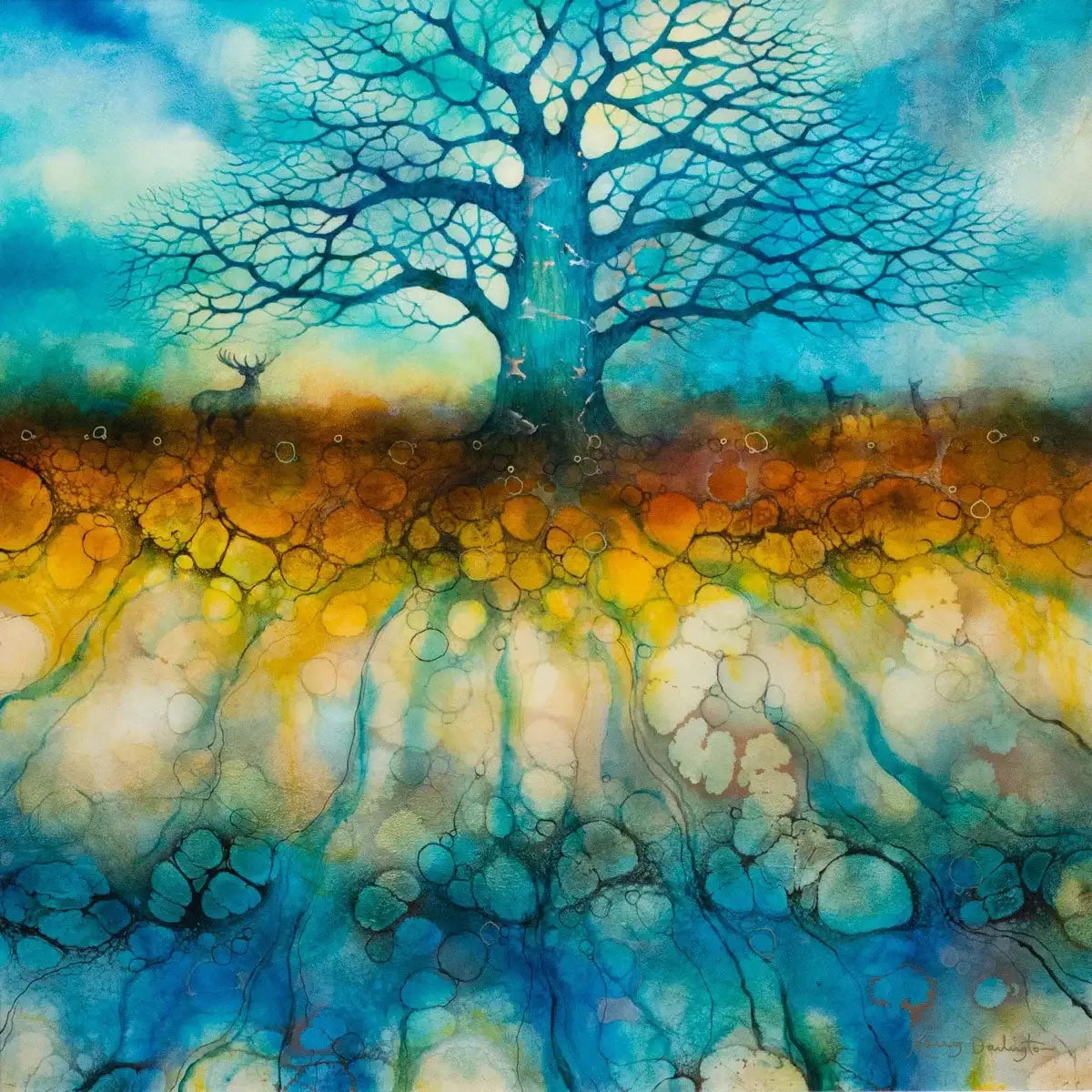 The Black Oak Speaks - Original - SOLD by artist Kerry Darlington - Wyecliffe Galleries