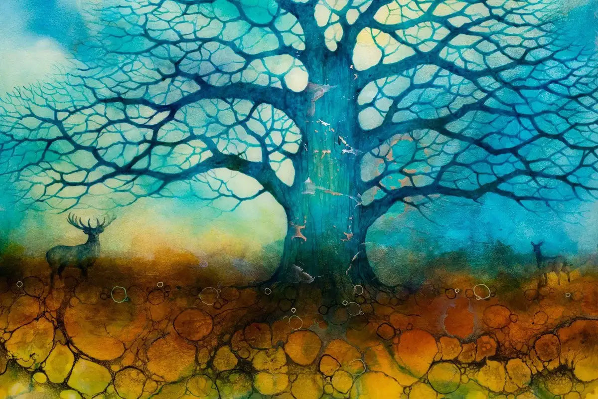 The Black Oak Speaks - Original - SOLD by artist Kerry Darlington - Wyecliffe Galleries