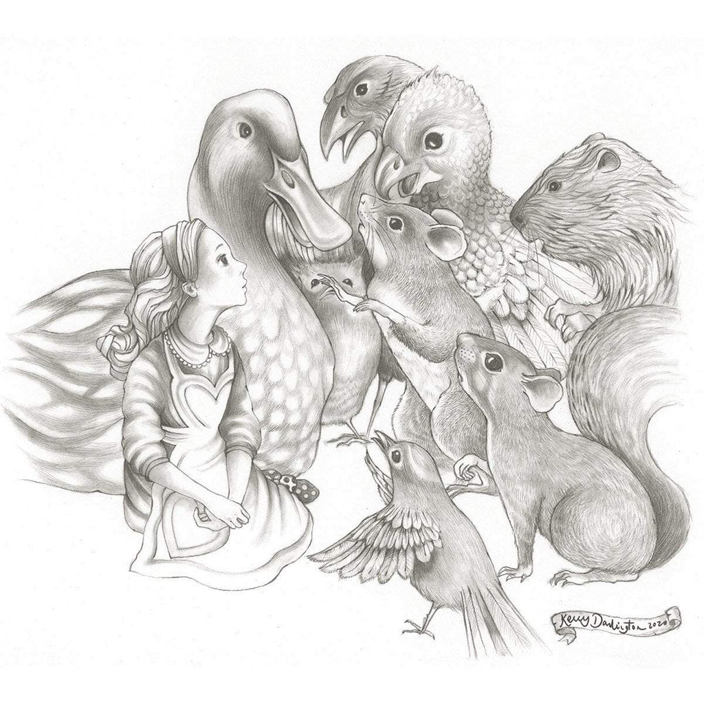 The Caucus-Race and a Long Tale - Original - SOLD by artist Kerry Darlington - Wyecliffe Galleries