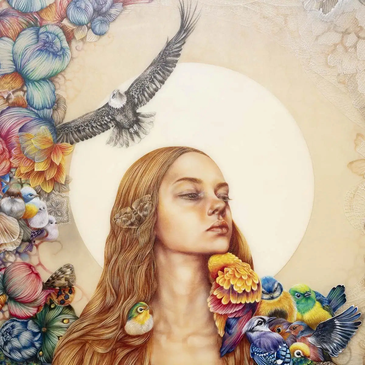 The Daughter of Gaia - Original - SOLD by artist Kerry Darlington - Wyecliffe Galleries