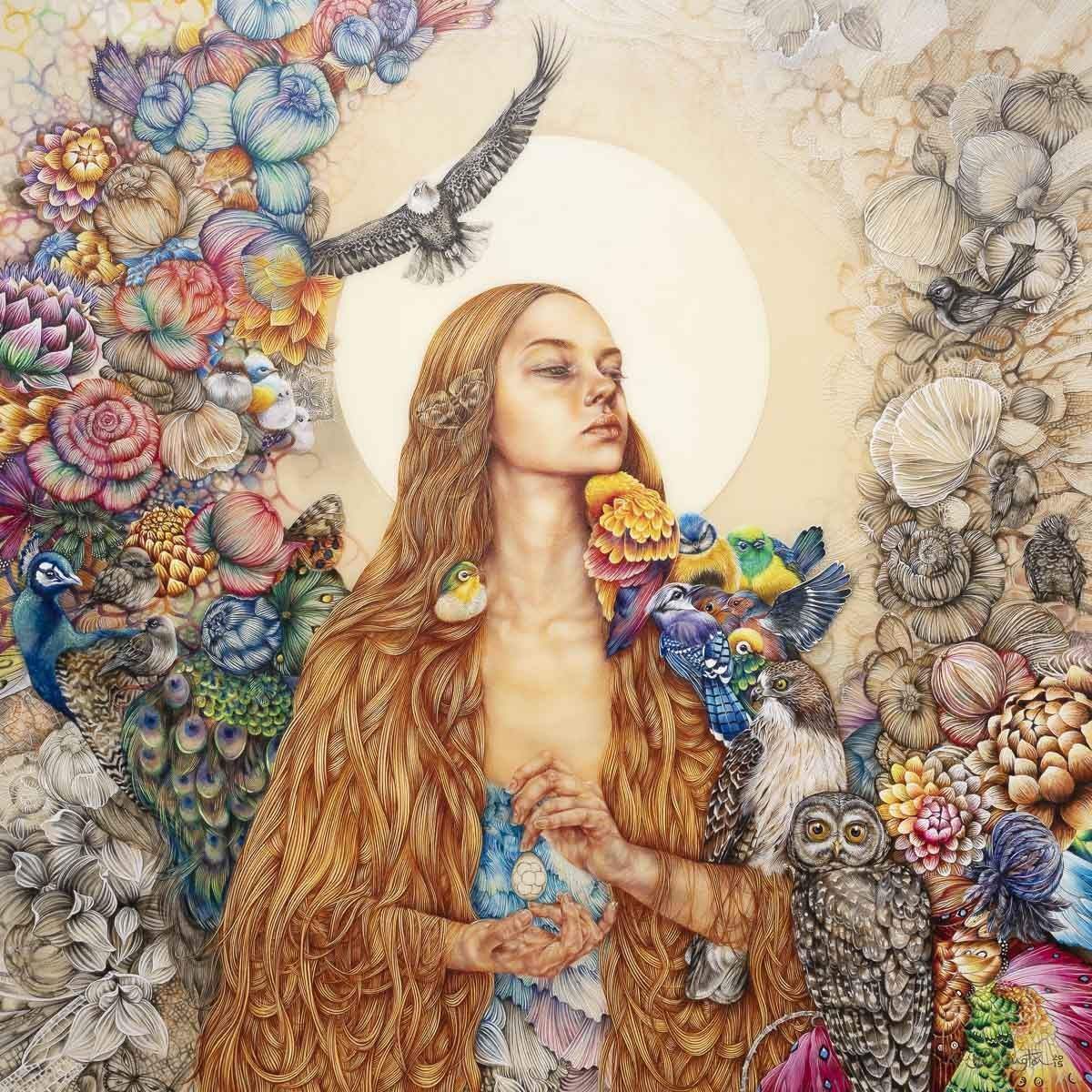 The Daughter of Gaia - Original - SOLD by artist Kerry Darlington - Wyecliffe Galleries