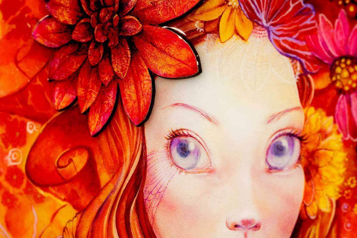 The Flower Girls Set of Two - Editions - SOLD by artist Kerry Darlington - Wyecliffe Galleries