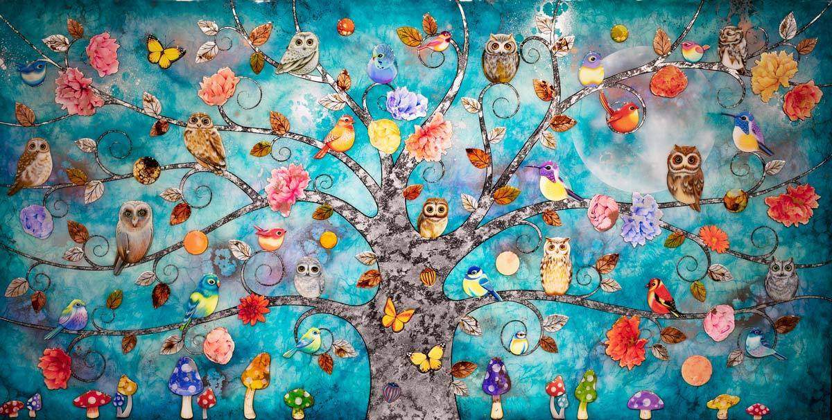 The Kalpa Tree - Original - SOLD by artist Kerry Darlington - Wyecliffe Galleries