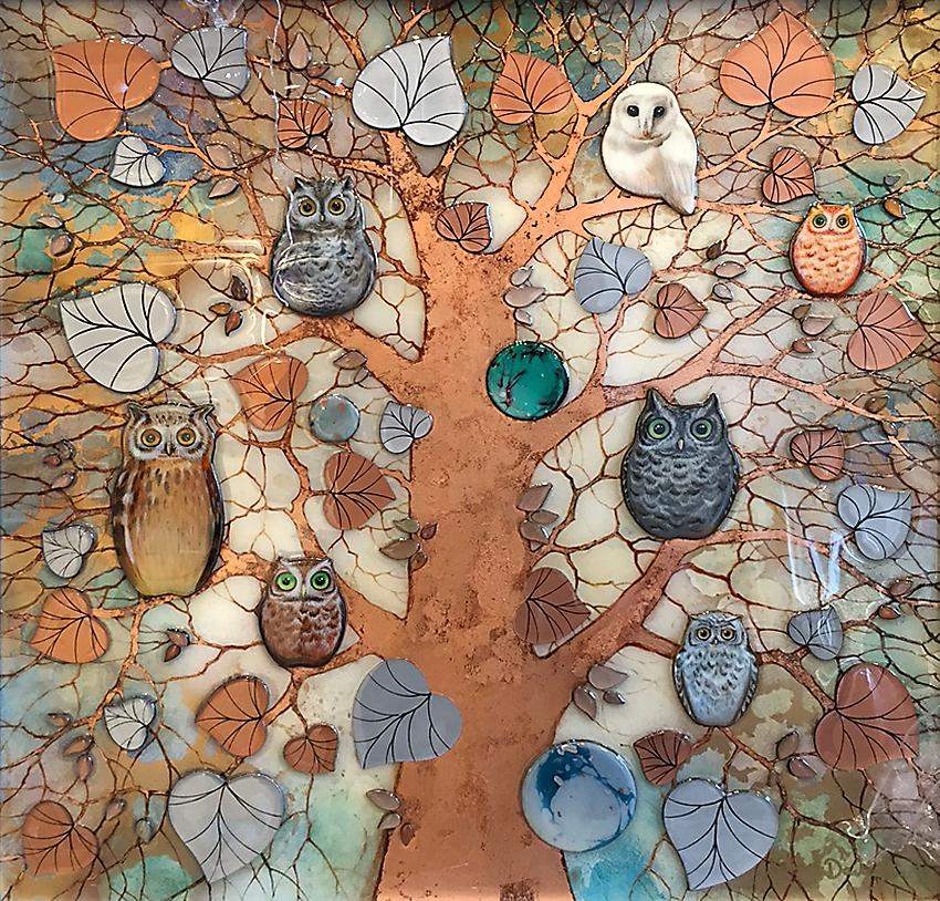 The Meeting - Original - SOLD by artist Kerry Darlington - Wyecliffe Galleries