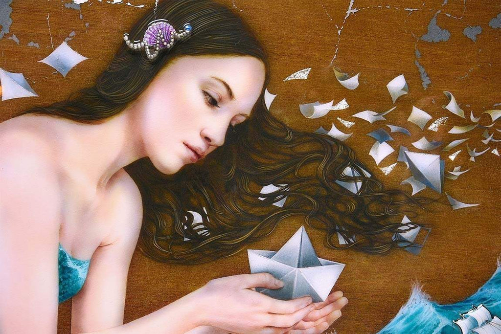 The Paper Boat & Wish Upon a Paper Butterfly - Edition - Matching SET by artist Kerry Darlington - Wyecliffe Galleries