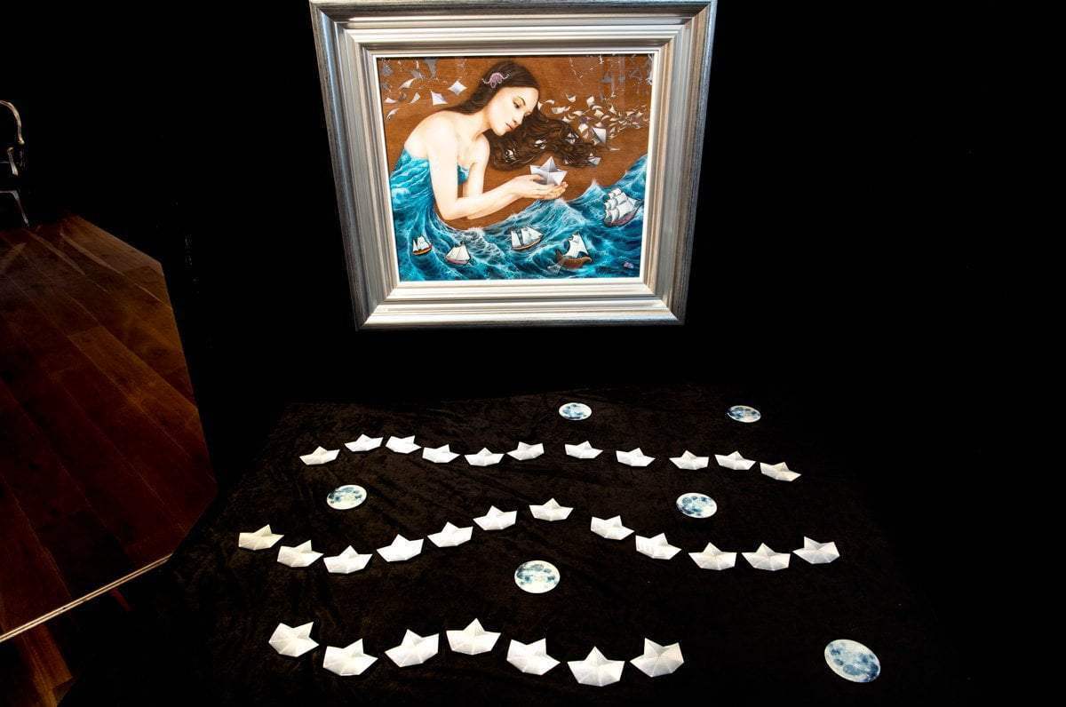 The Paper Boat & Wish Upon a Paper Butterfly - Edition - Matching SET by artist Kerry Darlington - Wyecliffe Galleries