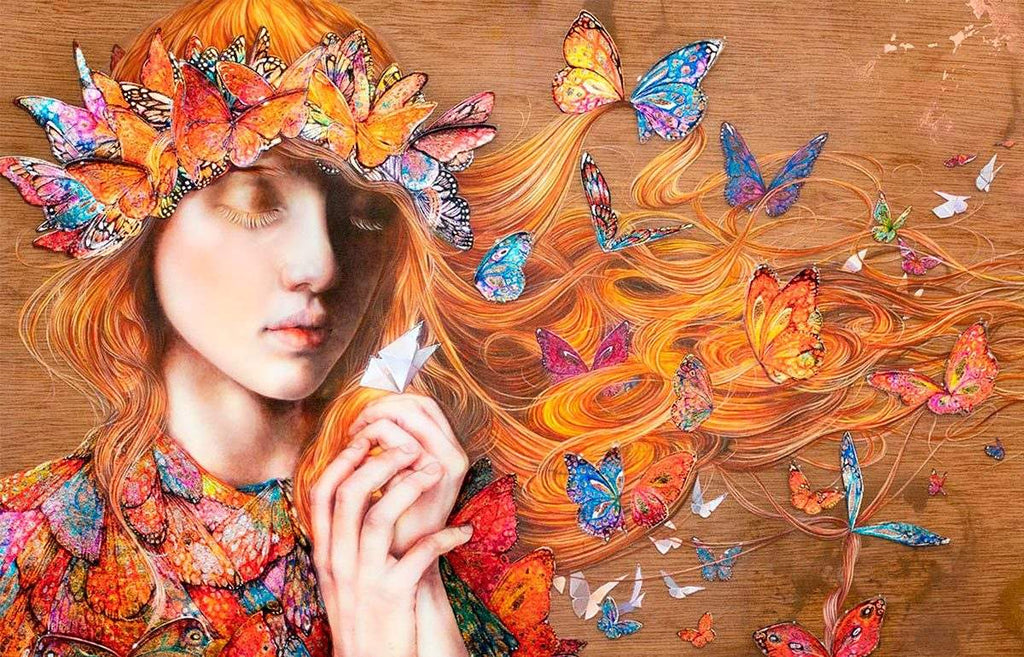 The Paper Boat & Wish Upon a Paper Butterfly - Edition - Matching SET by artist Kerry Darlington - Wyecliffe Galleries