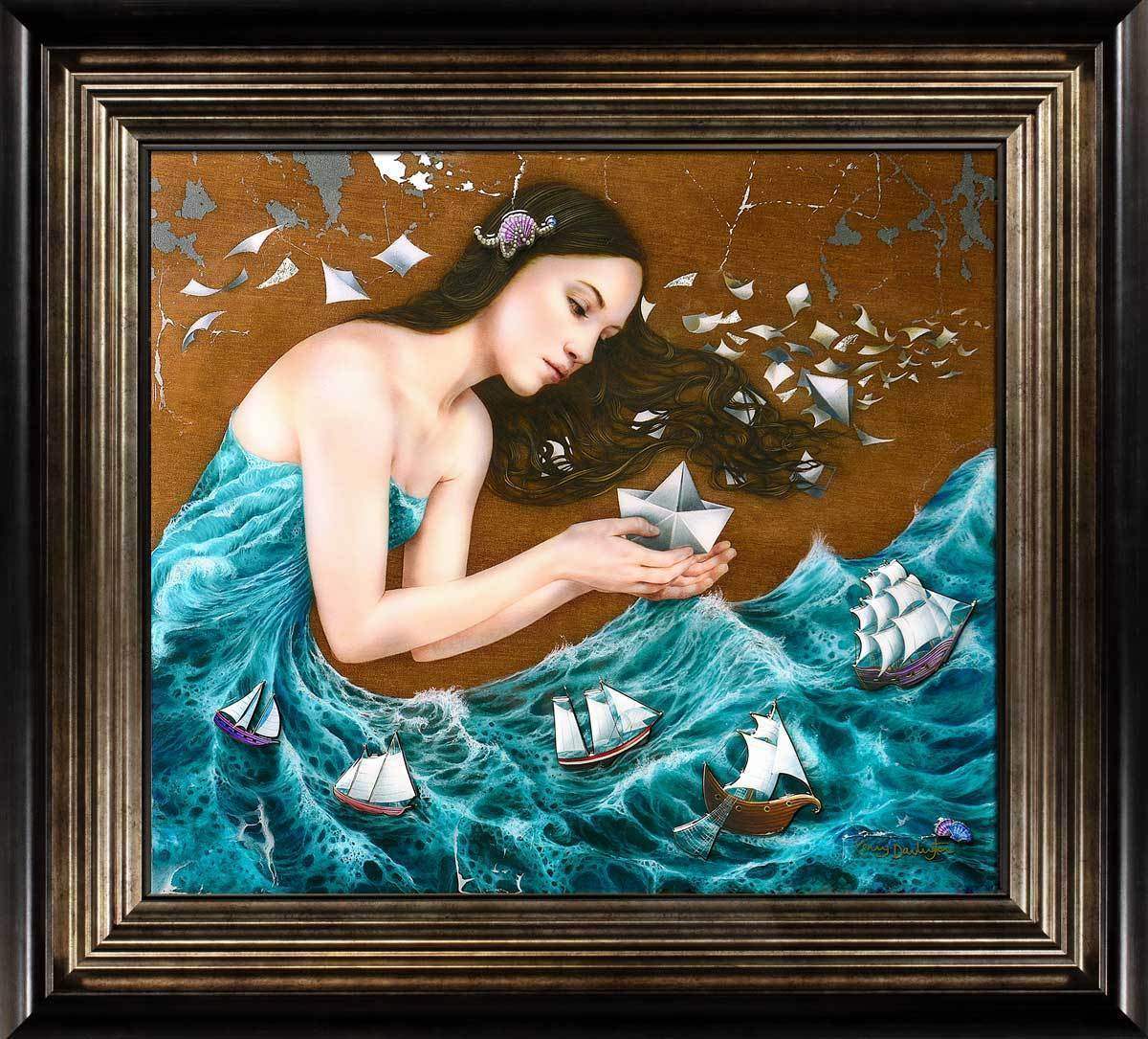 The Paper Boat & Wish Upon a Paper Butterfly - Edition - Matching SET by artist Kerry Darlington - Wyecliffe Galleries